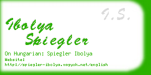 ibolya spiegler business card